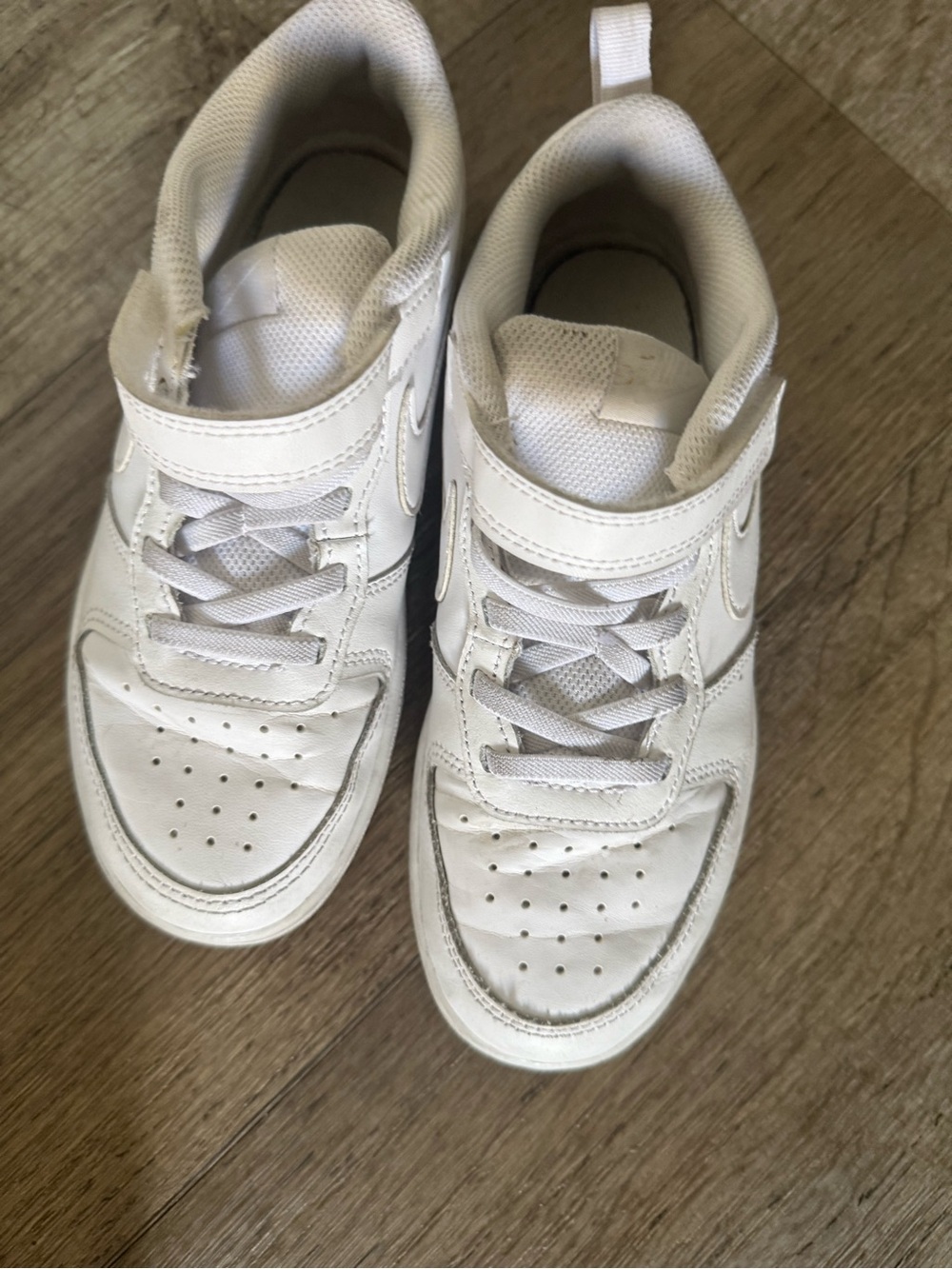 adidas Kids White Velcro & Lace Sneakers